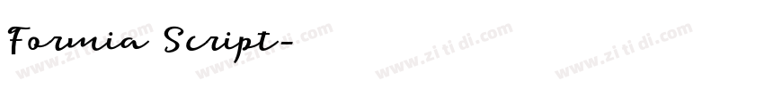 Formia Script字体转换